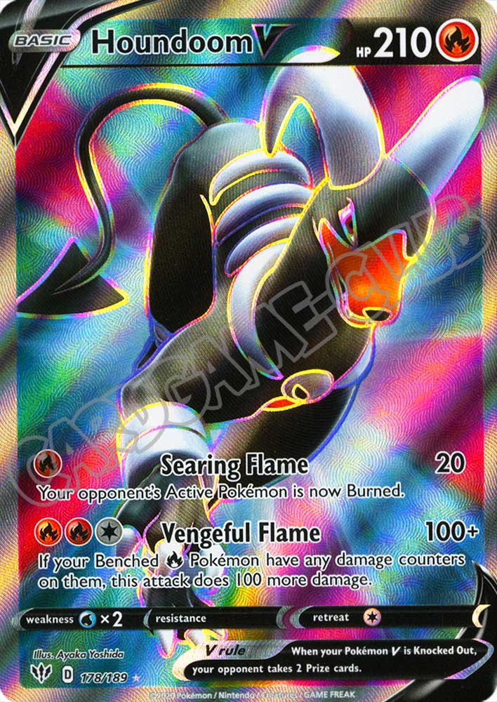 178 / 189 Houndoom V ultra rara foil (EN) -NEAR MINT-