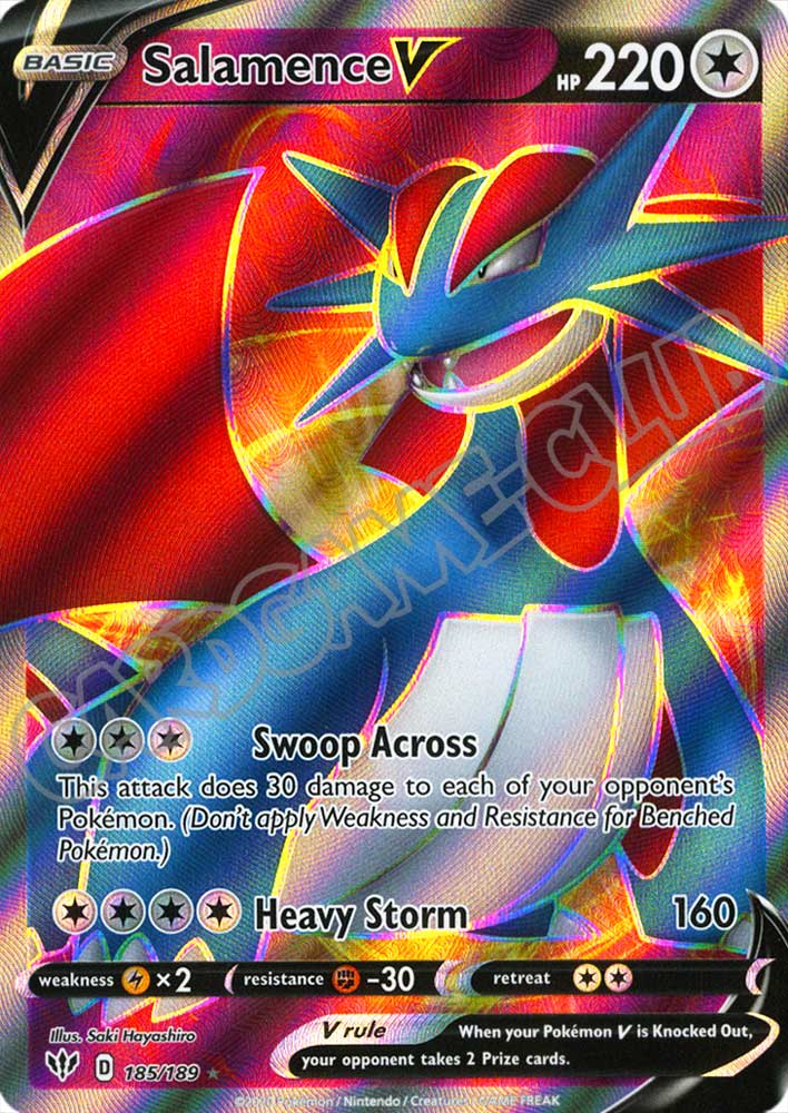 185 / 189 Salamence V ultra rara foil (EN) -NEAR MINT-