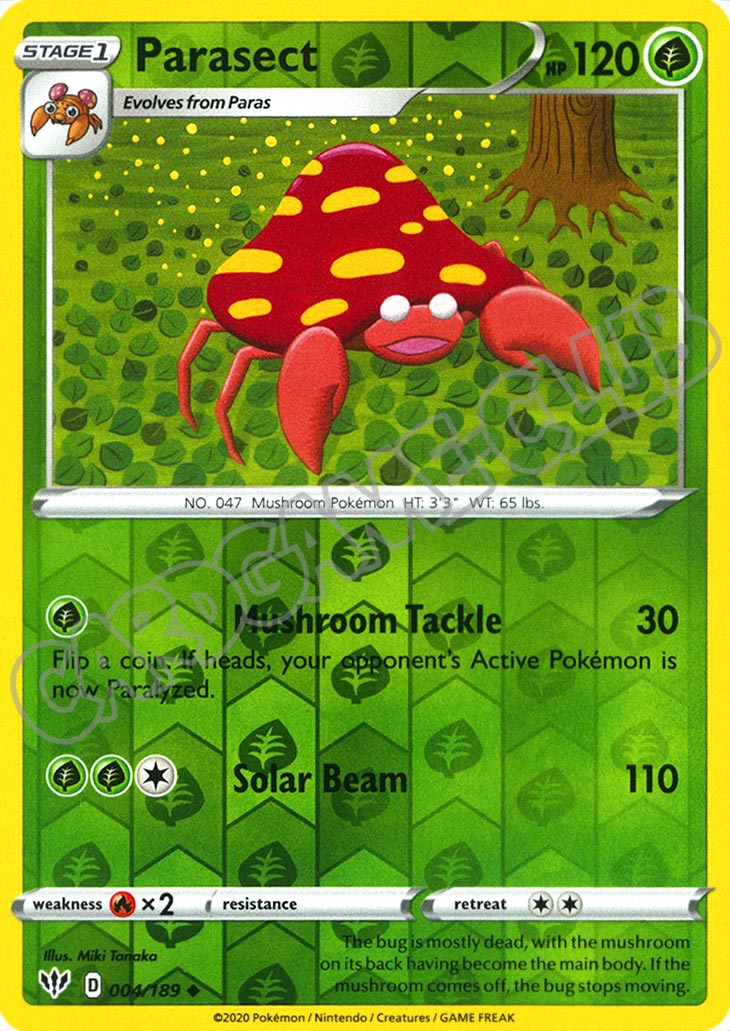 004 / 189 Parasect non comune foil reverse (EN) -NEAR MINT-