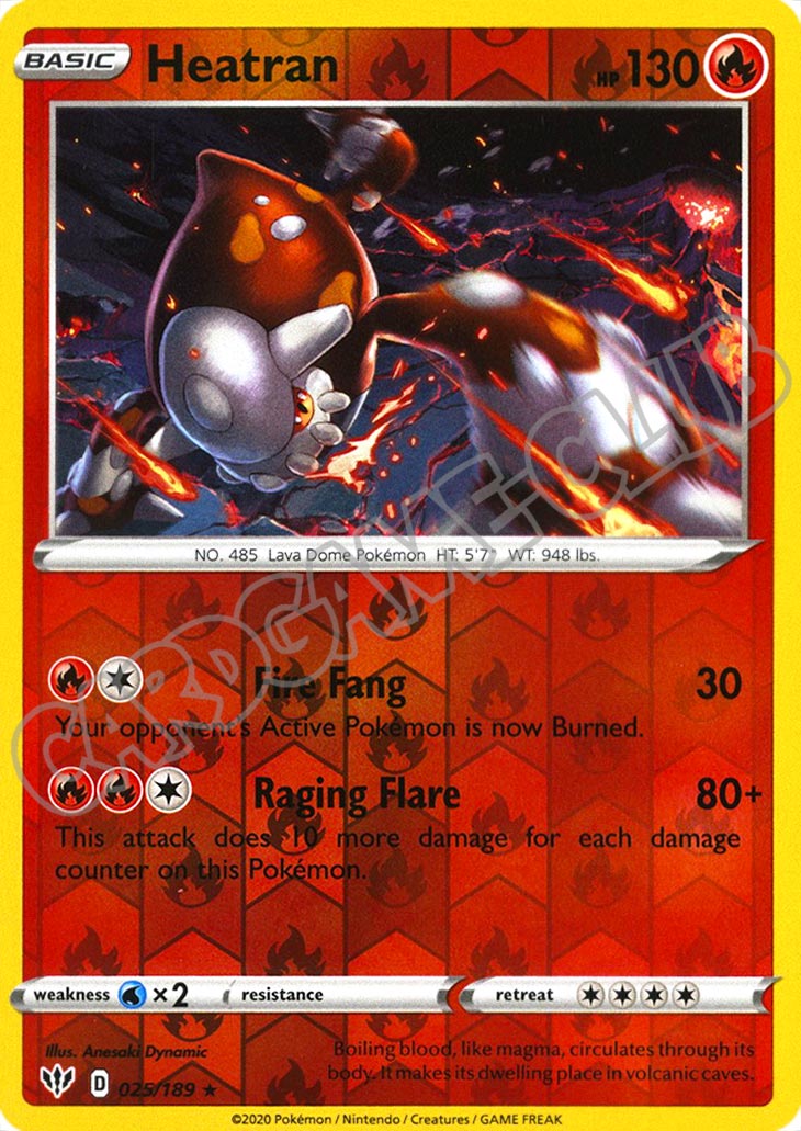 025 / 189 Heatran rara foil reverse (EN) -NEAR MINT-