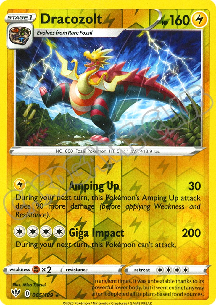 065 / 189 Dracozolt rara foil reverse (EN) -NEAR MINT-
