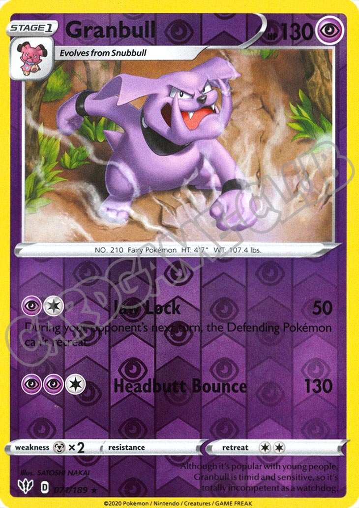 071 / 189 Granbull rara foil reverse (EN) -NEAR MINT-