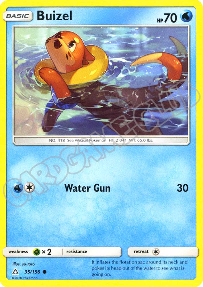 035 / 156 Buizel comune normale (EN) -NEAR MINT-