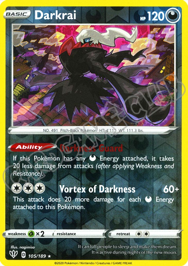 105 / 189 Darkrai rara foil reverse (EN) -NEAR MINT-