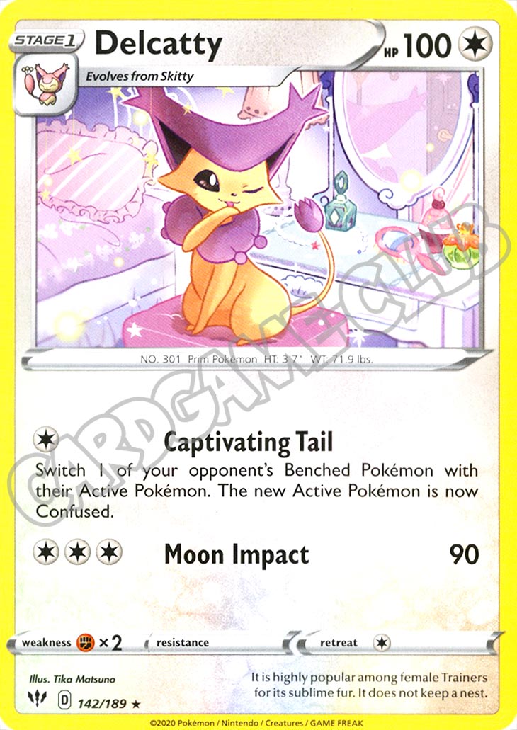 142 / 189 Delcatty rara normale (EN) -NEAR MINT-