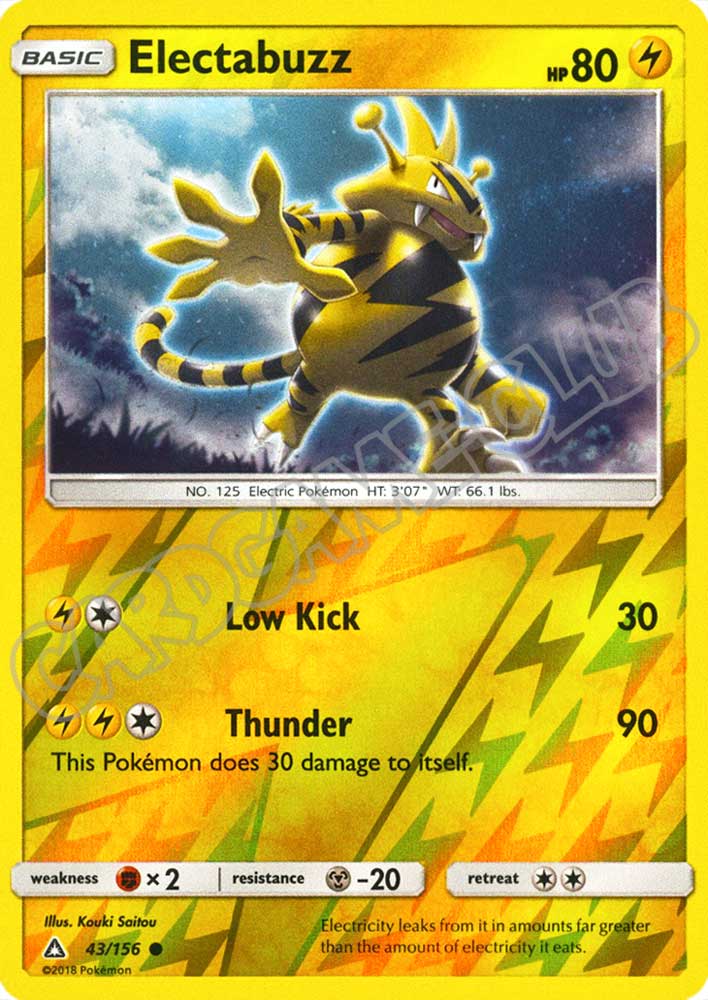 043 / 156 Electabuzz comune foil reverse (EN) -NEAR MINT-