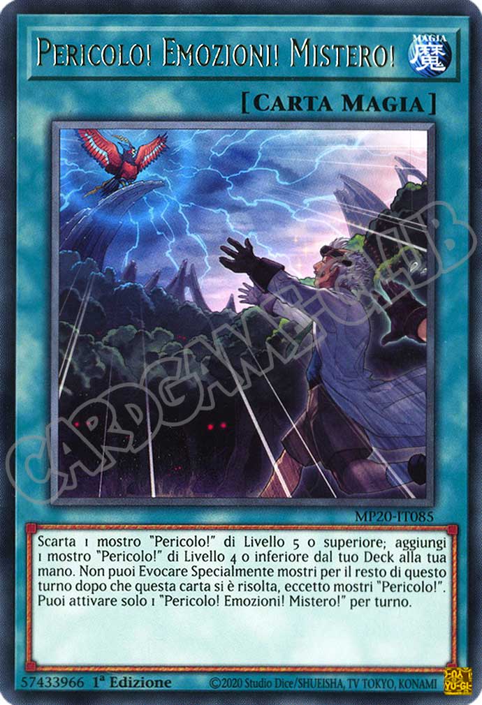 MP20-IT085 Pericolo! Emozioni! Mistero! rara 1a Edizione (IT) -NEAR MINT-