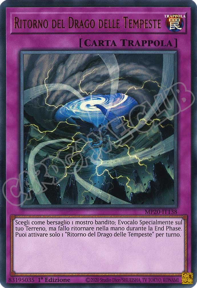 MP20-IT138 Ritorno del Drago delle Tempeste ultra rara 1a Edizione (IT) -NEAR MINT-