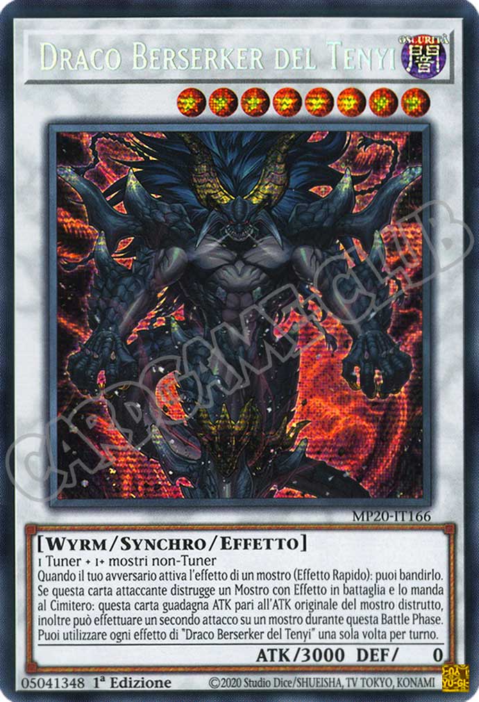 MP20-IT166 Draco Berserker del Tenyi rara segreta prismatica 1a Edizione (IT) -NEAR MINT-
