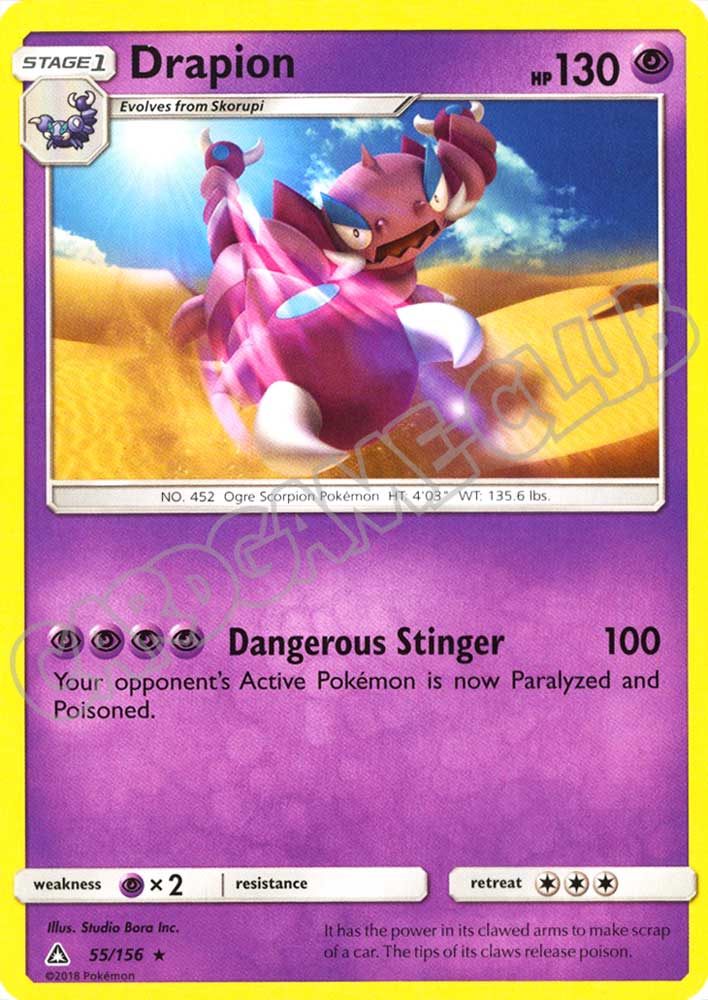 055 / 156 Drapion rara normale (EN) -NEAR MINT-