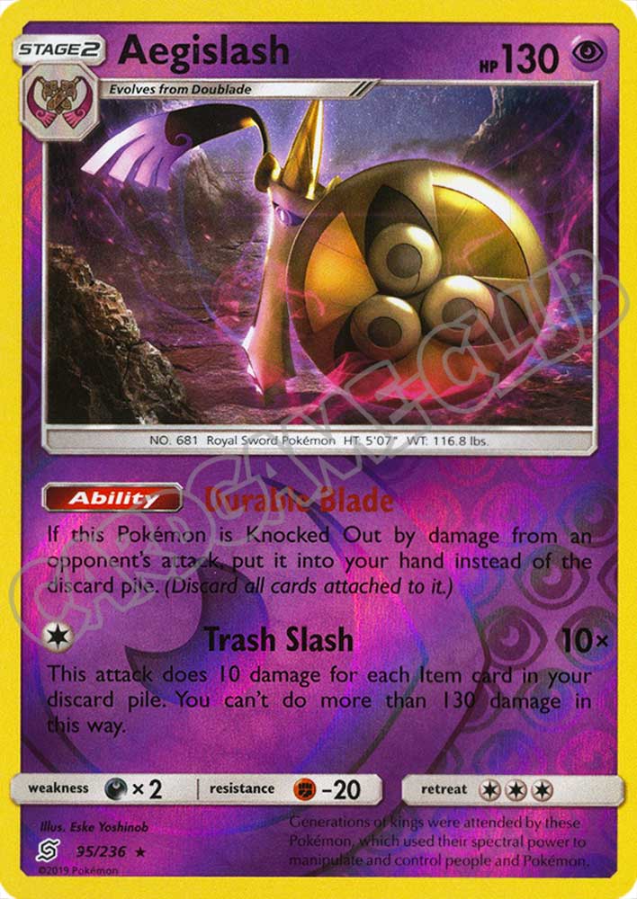 095 / 236 Aegislash rara foil reverse (EN) -NEAR MINT-