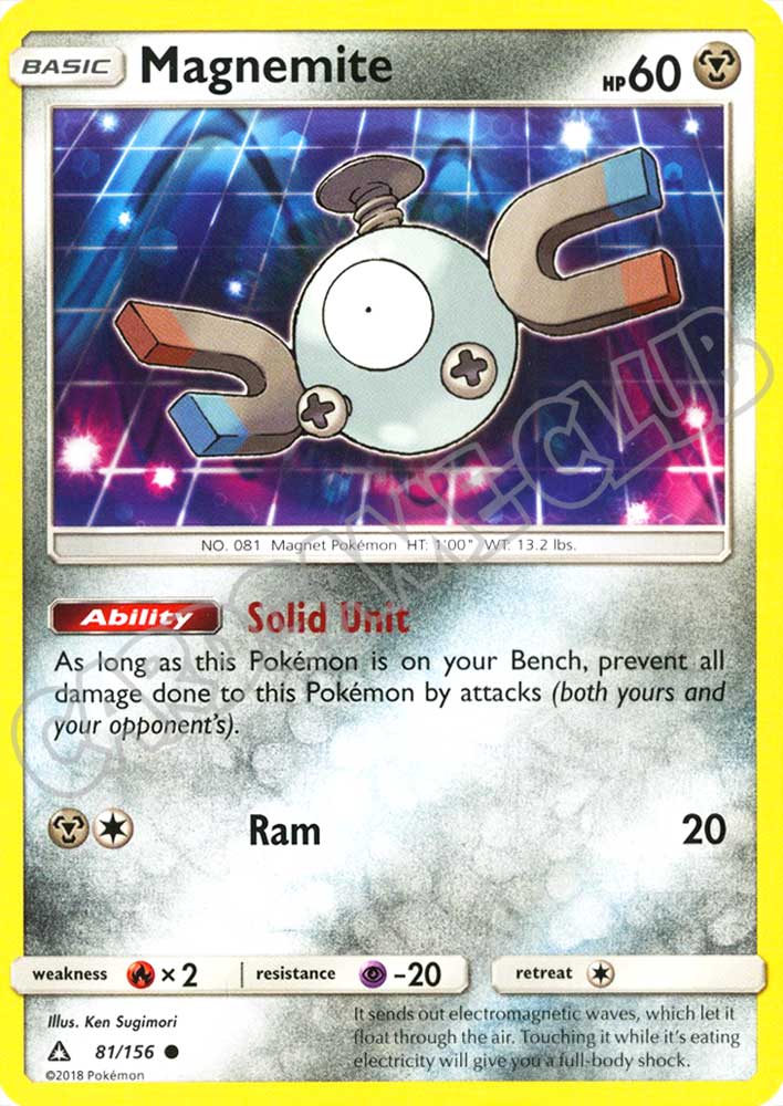 081 / 156 Magnemite comune normale (EN) -NEAR MINT-
