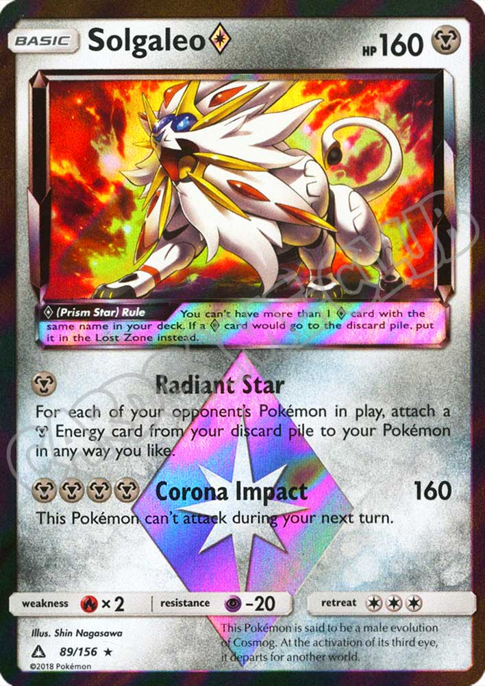 089 / 156 Solgaleo rara prisma foil (EN) -NEAR MINT-