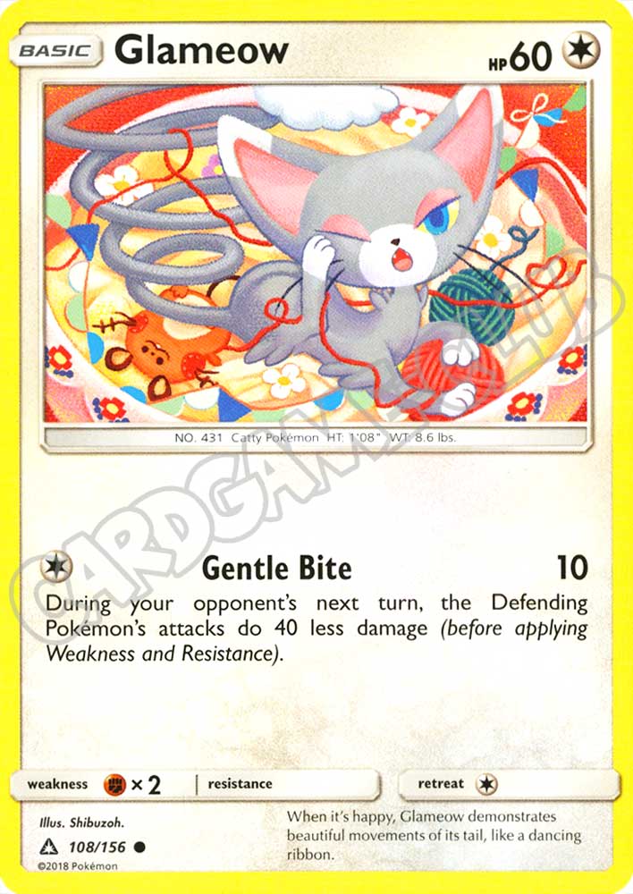 108 / 156 Glameow comune normale (EN) -NEAR MINT-