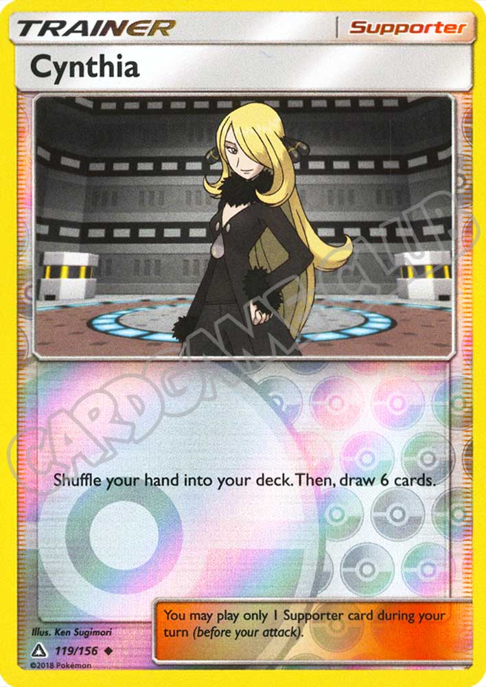 119 / 156 Cynthia non comune foil reverse (EN) -NEAR MINT-