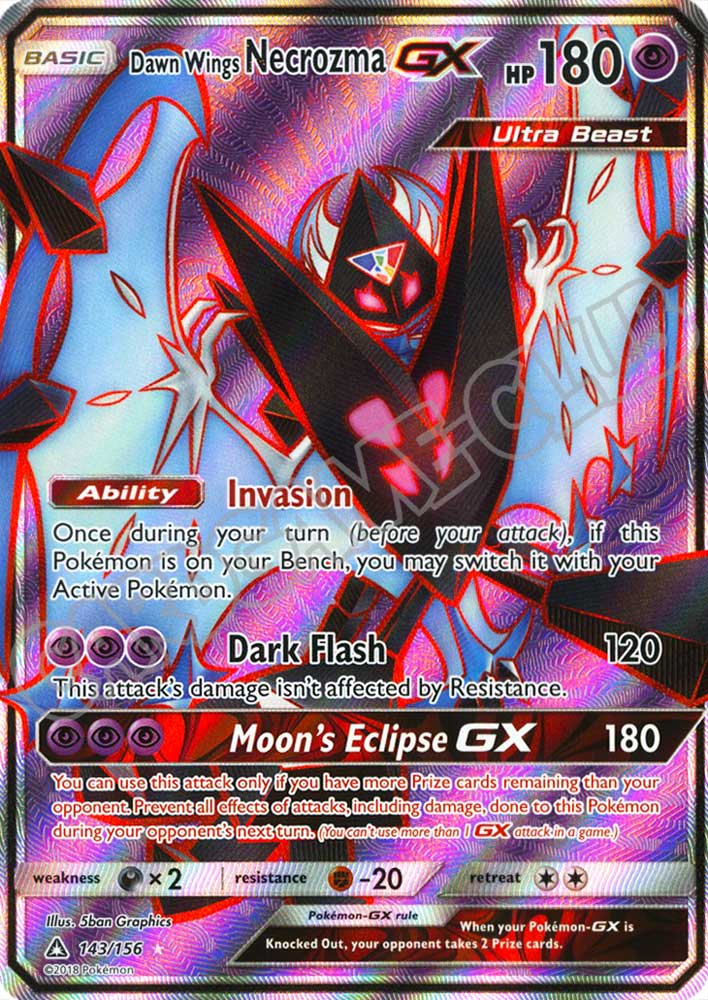 143 / 156 Dawn Wings Necrozma GX ultra rara foil (EN) -NEAR MINT-