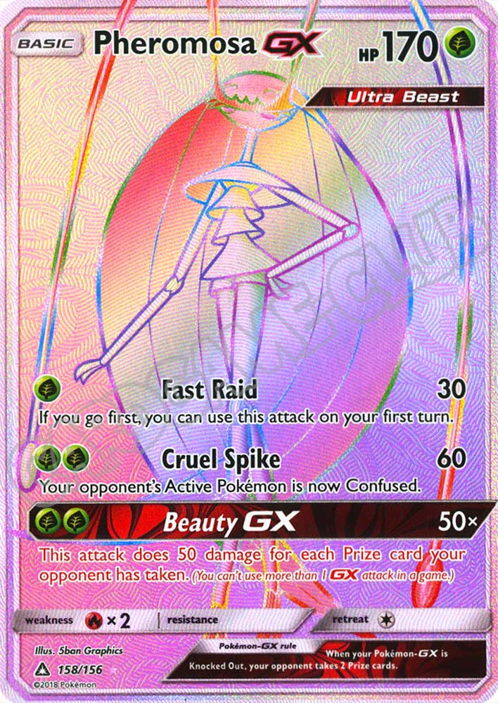 158 / 156 Pheromosa GX rara segreta foil (EN) -NEAR MINT-