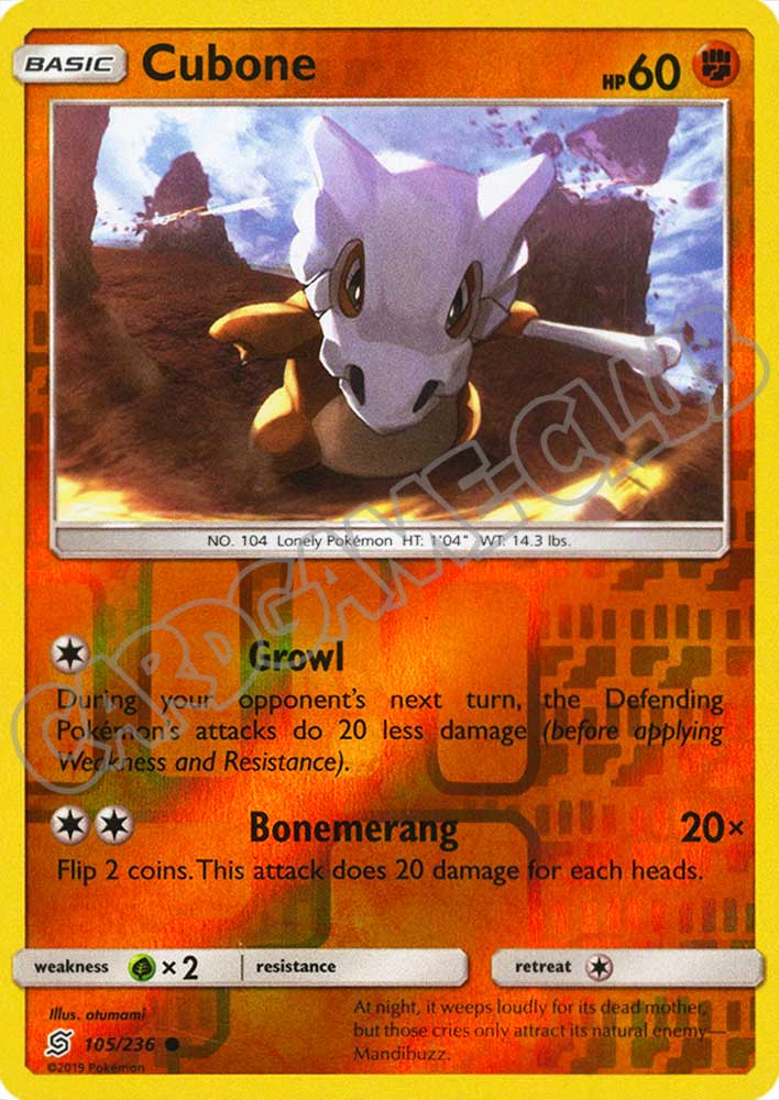 105 / 236 Cubone comune foil reverse (EN) -NEAR MINT-