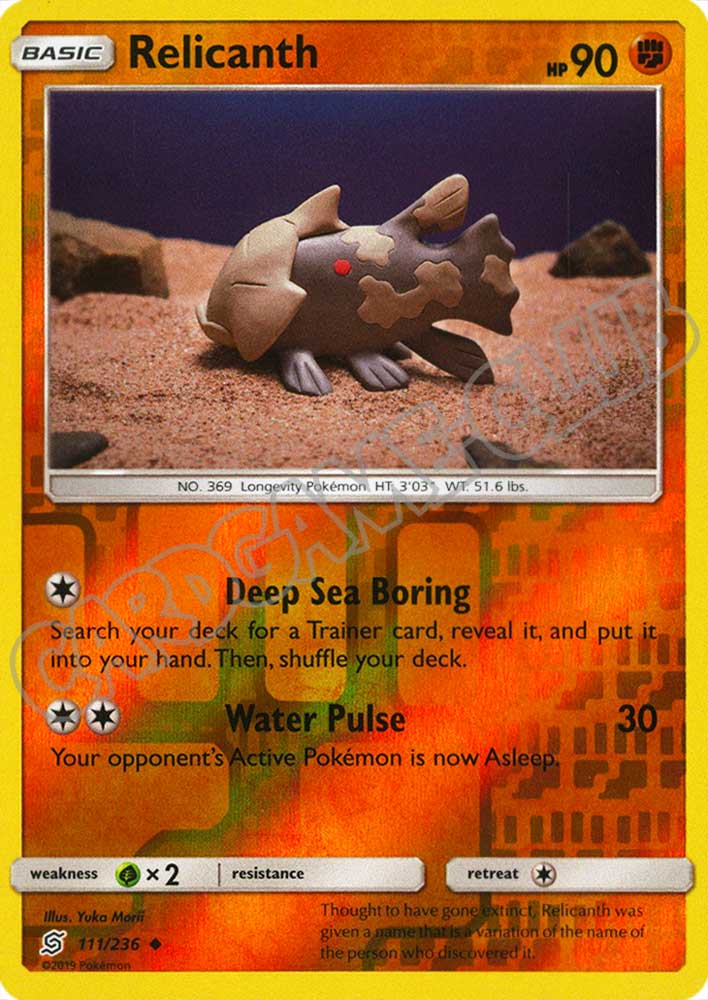 111 / 236 Relicanth non comune foil reverse (EN) -NEAR MINT-