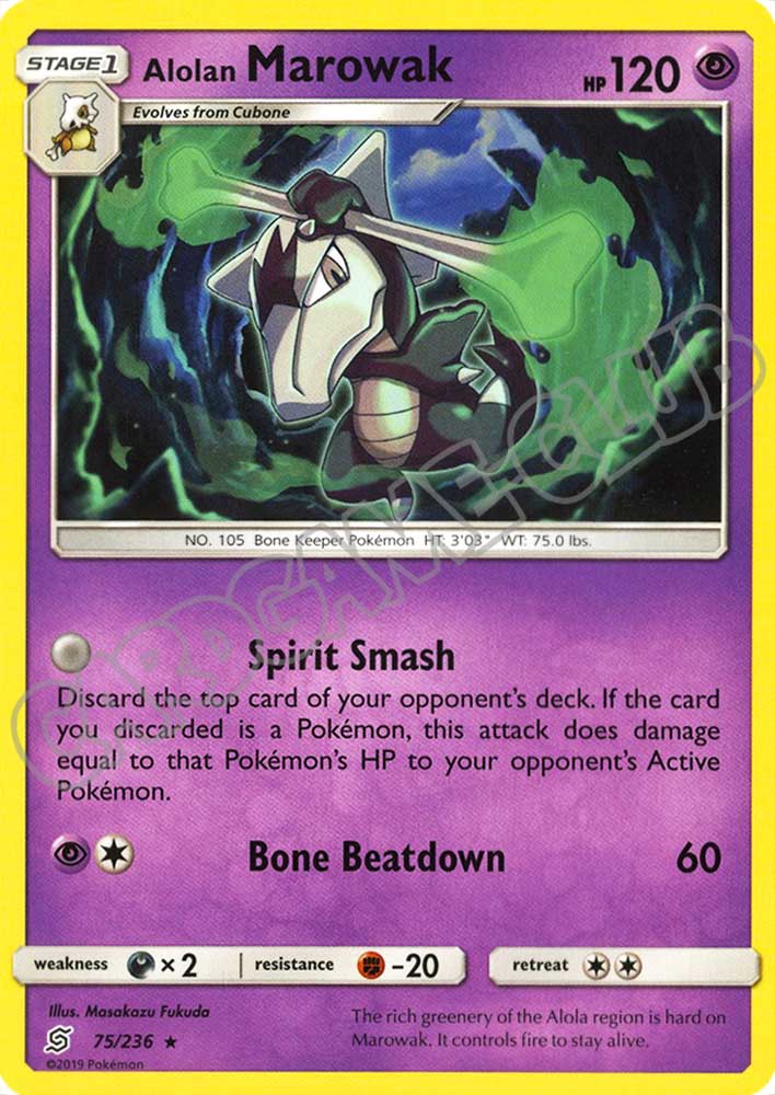 075 / 236 Alolan Marowak rara normale (EN) -NEAR MINT-