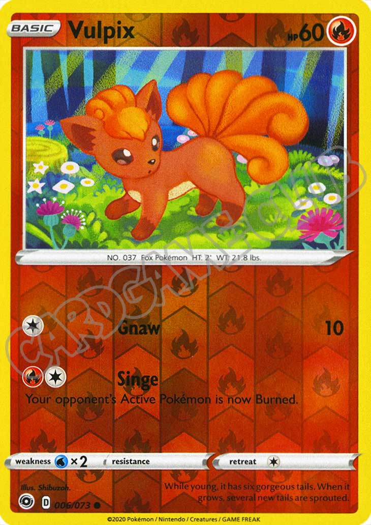 06 / 73 Vulpix comune foil reverse (EN) -NEAR MINT-
