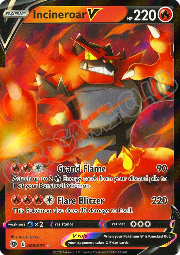 08 / 73 Incineroar V rara V foil (EN) -NEAR MINT-
