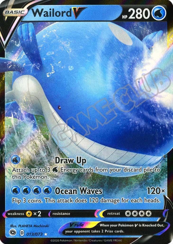13 / 73 Wailord V rara V foil (EN) -NEAR MINT-