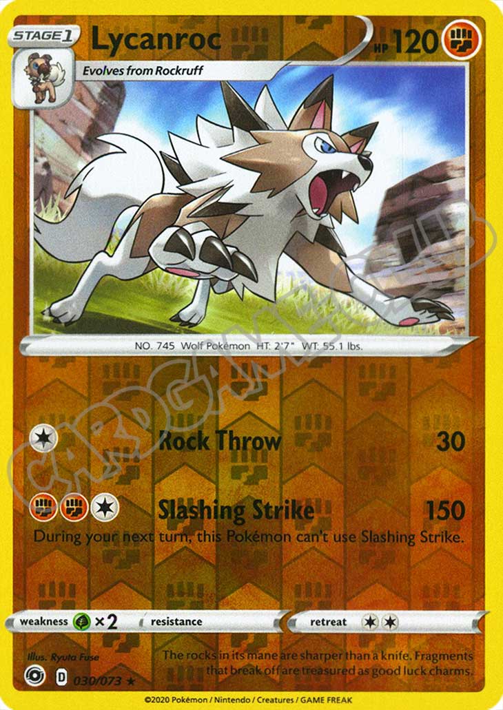 30 / 73 Lycanroc rara foil reverse (EN) -NEAR MINT-