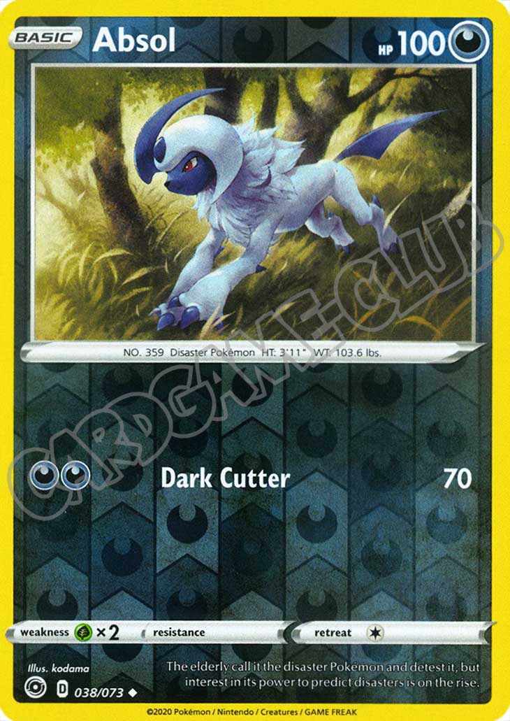 38 / 73 Absol non comune foil reverse (EN) -NEAR MINT-