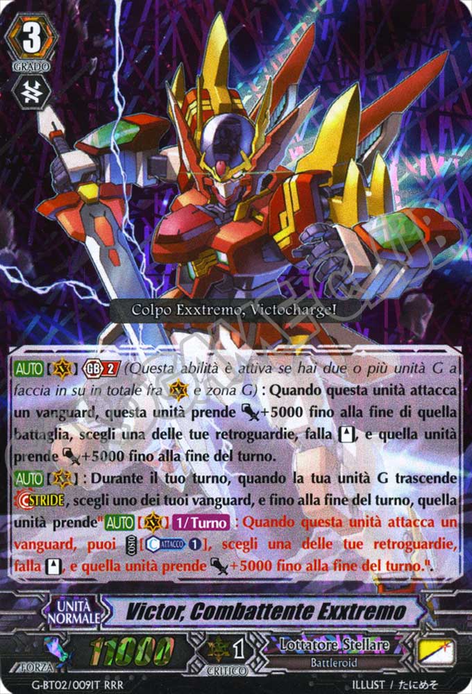 G-BT02-IT009 Victor, Combattente Exxtremo tripla rara foil (IT) -NEAR MINT-