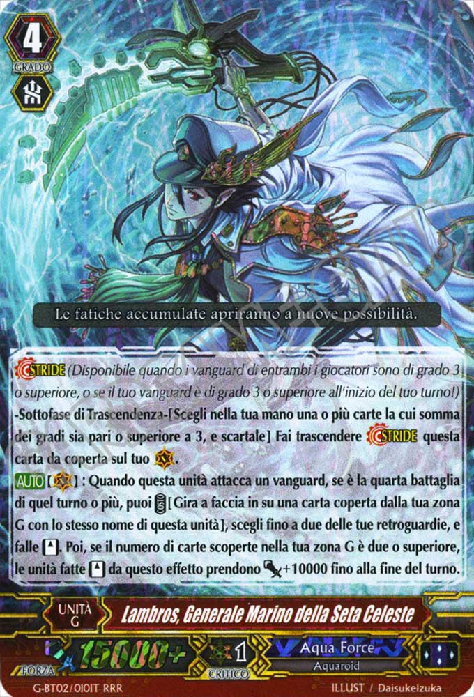 G-BT02-IT010 Lambros, Generale Marino della Seta Celeste tripla rara foil (IT) -NEAR MINT-