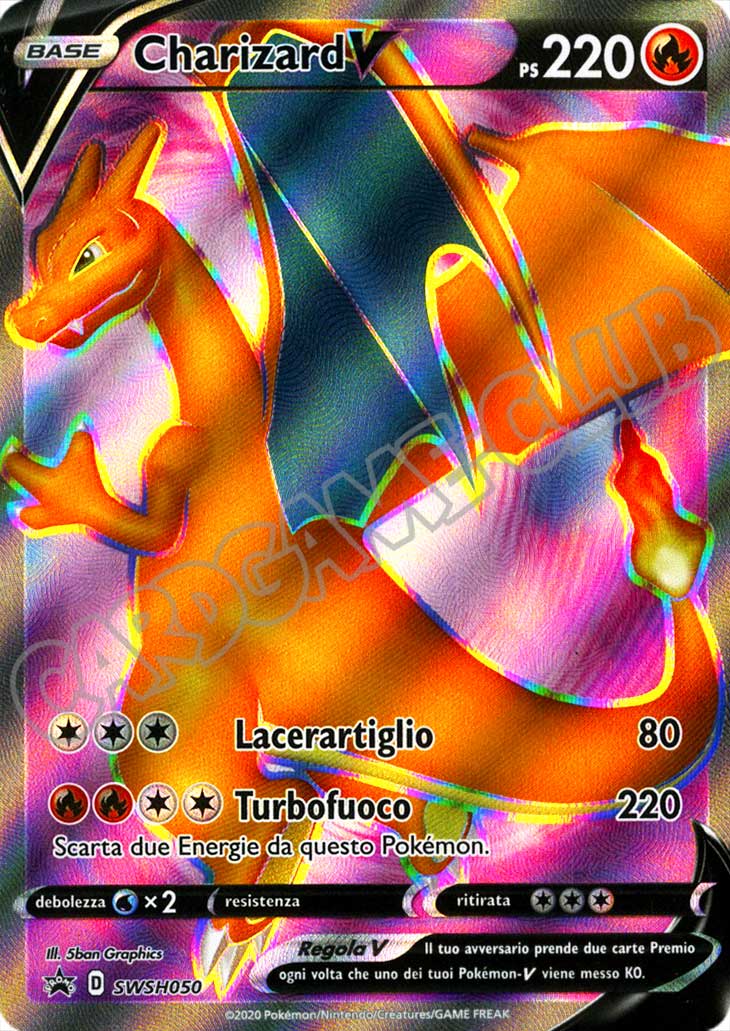 SWSH050 Charizard V rara V foil (IT) -NEAR MINT-