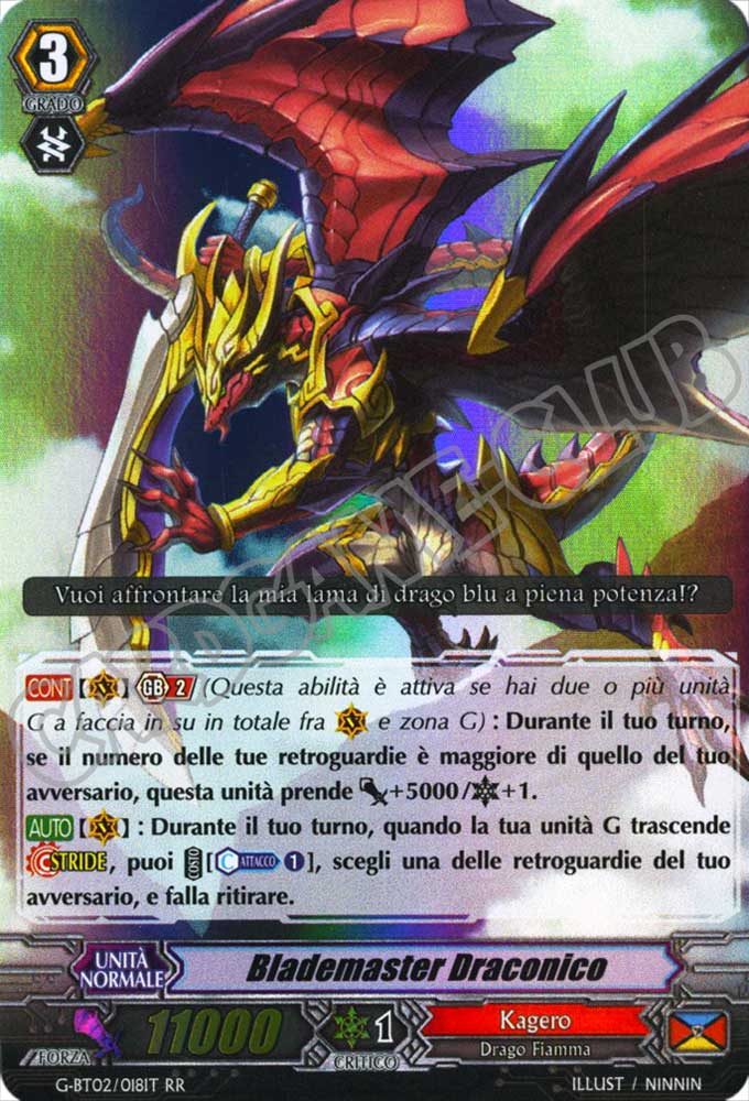 G-BT02-IT018 Blademaster Draconico doppia rara foil (IT) -NEAR MINT-
