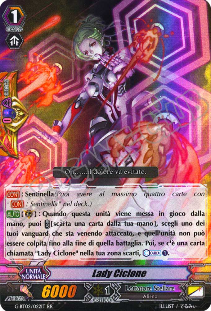 G-BT02-IT022 Lady Ciclone doppia rara foil (IT) -NEAR MINT-