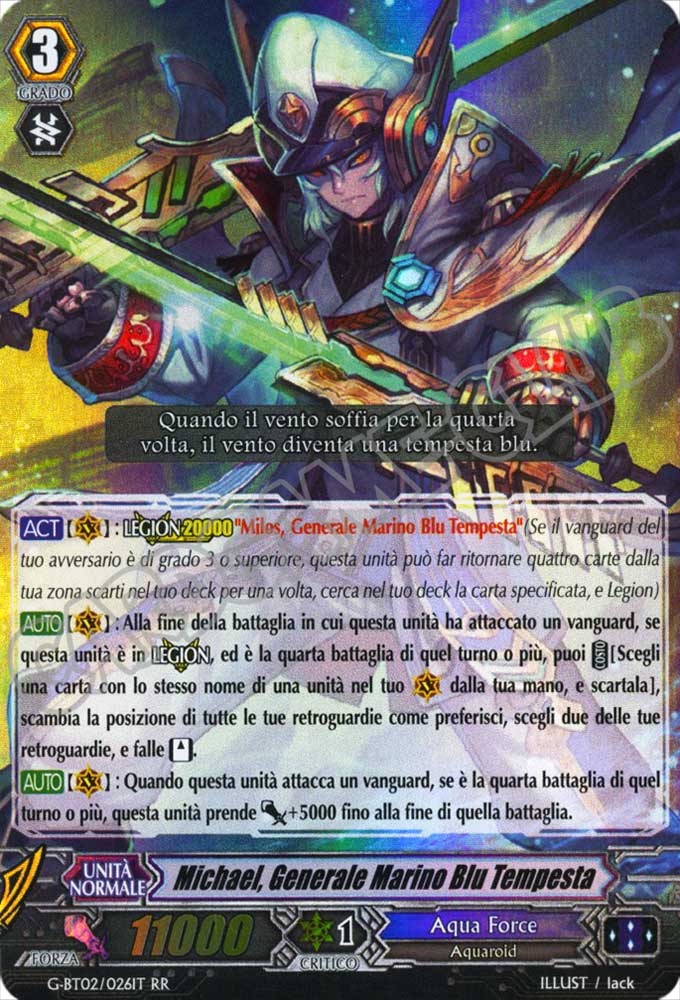G-BT02-IT026 Michael, Generale Marino Blu Tempesta doppia rara foil (IT) -NEAR MINT-