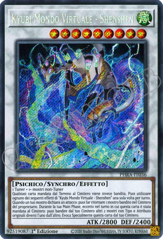 PHRA-IT036 Kyubi Mondo Virtuale - Shenshen rara segreta 1a Edizione (IT) -NEAR MINT-