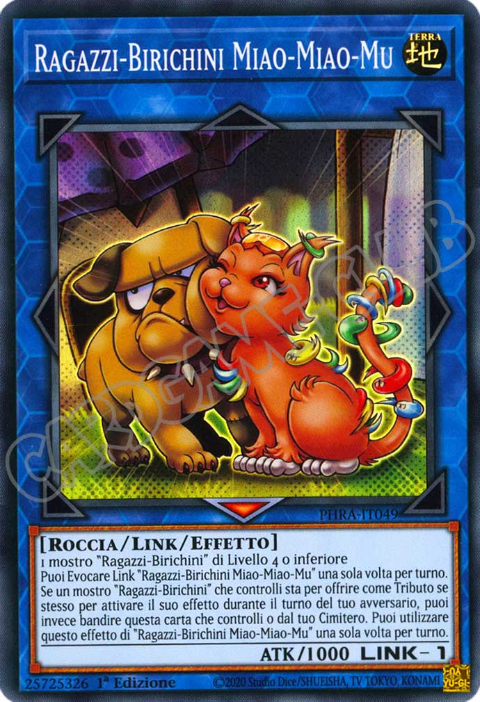 PHRA-IT049 Ragazzi-Birichini Miao-Miao-Mu super rara 1a Edizione (IT) -NEAR MINT-
