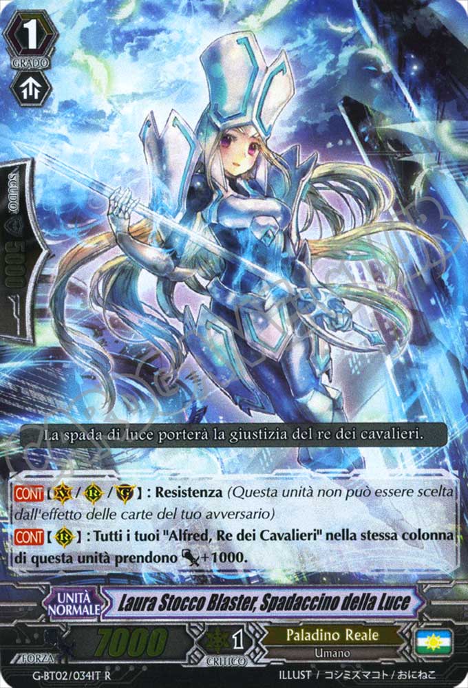 G-BT02-IT034 Laura Stocco Blaster, Spadaccino della Luce rara foil (IT) -NEAR MINT-