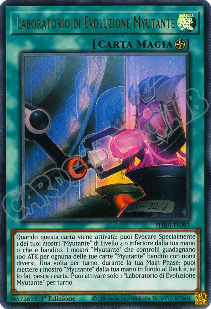 PHRA-IT092 Laboratorio di Evoluzione Myutante ultra rara 1a Edizione (IT) -NEAR MINT-