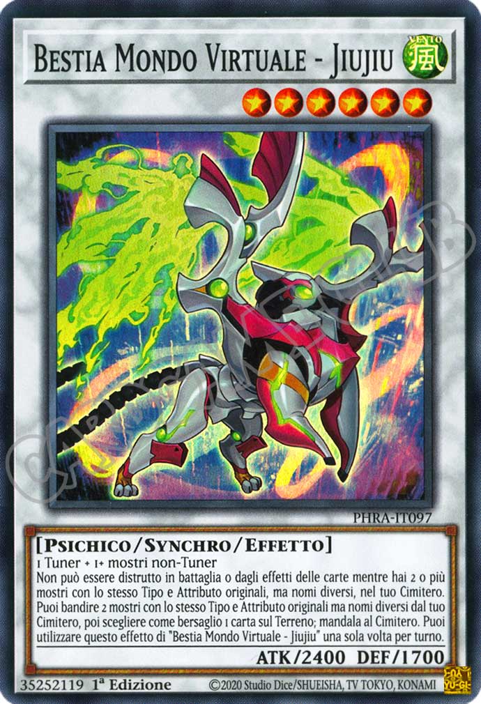 PHRA-IT097 Bestia Mondo Virtuale - Jiujiu super rara 1a Edizione (IT) -NEAR MINT-