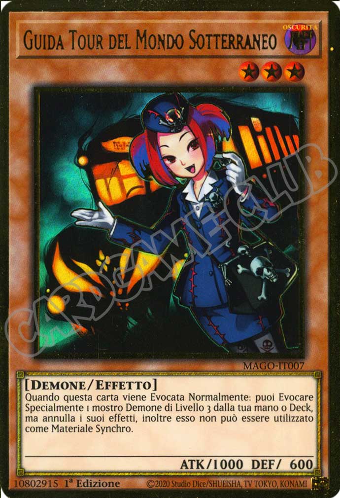 MAGO-IT007 Guida Tour del Mondo Sotterraneo (Versione B) premium rara oro 1a Edizione (IT) -NEAR MINT-