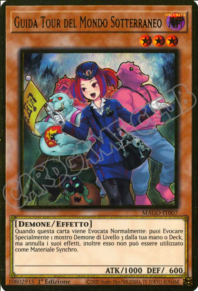 MAGO-IT007 Guida Tour del Mondo Sotterraneo (Versione A) premium rara oro 1a Edizione (IT) -NEAR MINT-