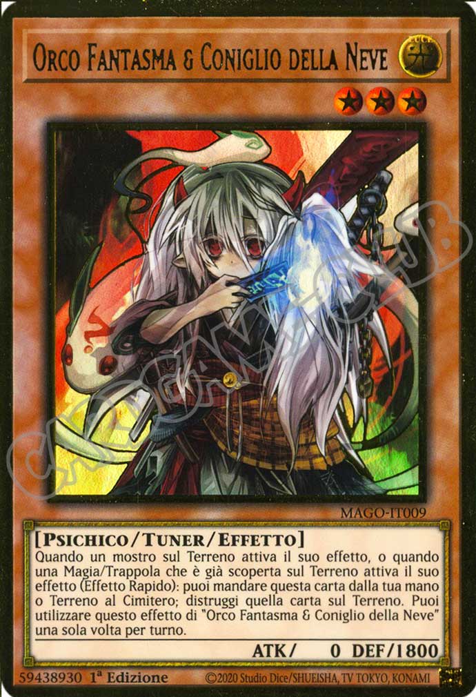 MAGO-IT009 Orco Fantasma & Coniglio della Neve (Versione B) premium rara oro 1a Edizione (IT) -NEAR MINT-