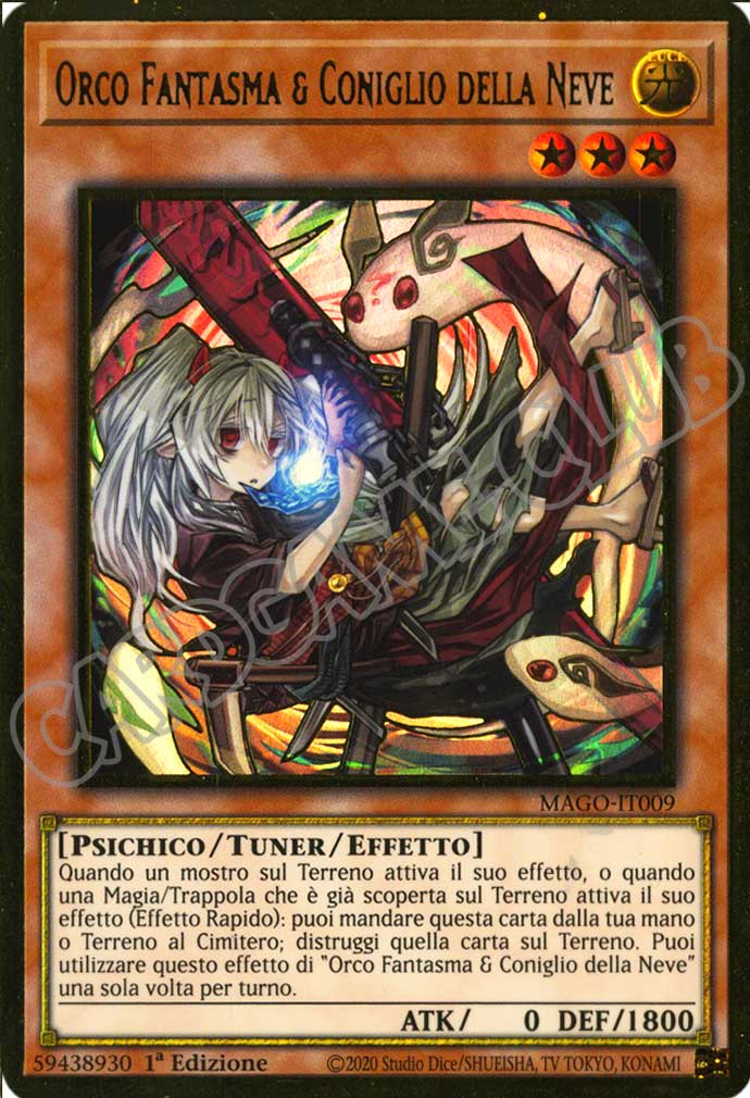 MAGO-IT009 Orco Fantasma & Coniglio della Neve (Versione A) premium rara oro 1a Edizione (IT) -NEAR MINT-