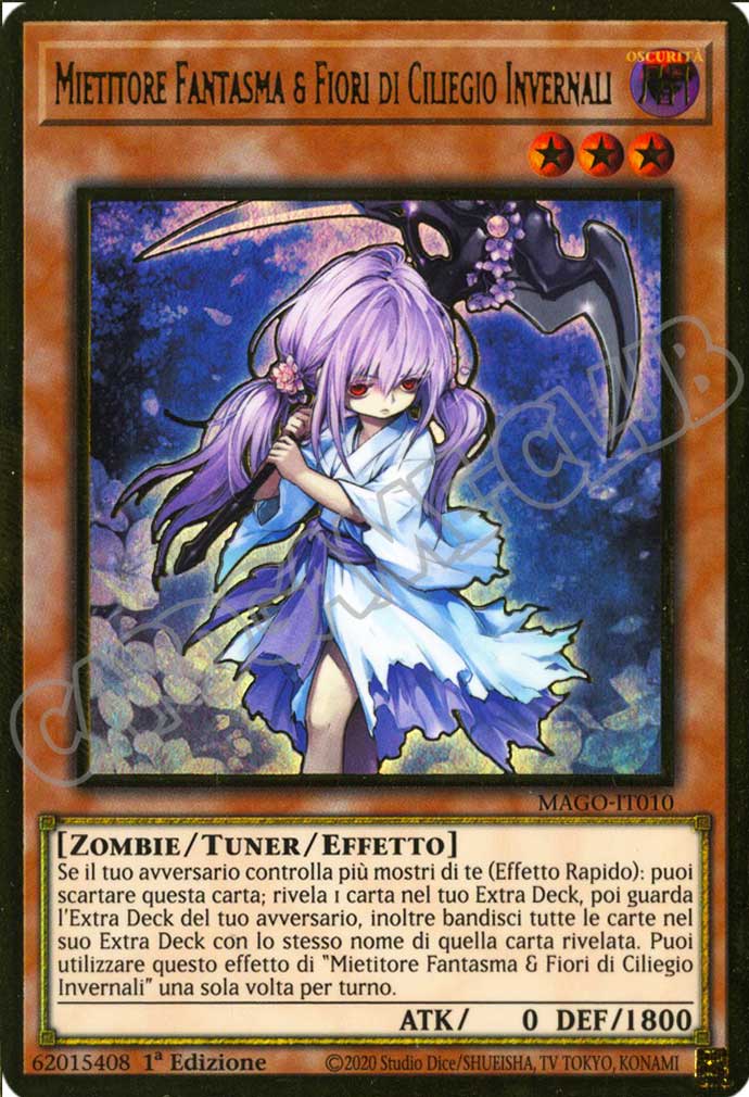 MAGO-IT010 Mietitore Fantasma & Fiori di Ciliegio Invernali (Versione A) premium rara oro 1a Edizione (IT) -NEAR MINT-