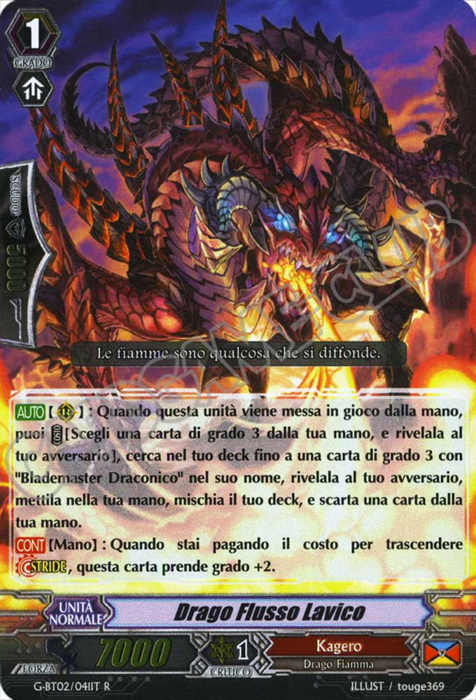 G-BT02-IT041 Drago Flusso Lavico rara foil (IT) -NEAR MINT-