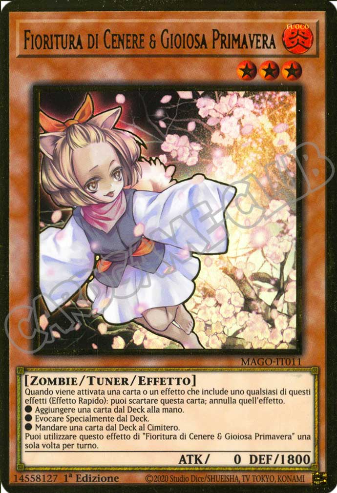 MAGO-IT011 Fioritura di Cenere & Gioiosa Primavera (Versione B) premium rara oro 1a Edizione (IT) -NEAR MINT-