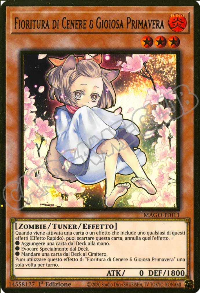 MAGO-IT011 Fioritura di Cenere & Gioiosa Primavera (Versione A) premium rara oro 1a Edizione (IT) -NEAR MINT-