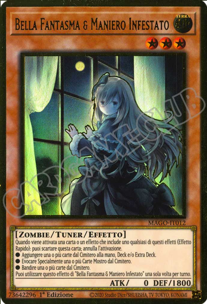 MAGO-IT012 Bella Fantasma & Maniero Infestato (Versione B) premium rara oro 1a Edizione (IT) -NEAR MINT-