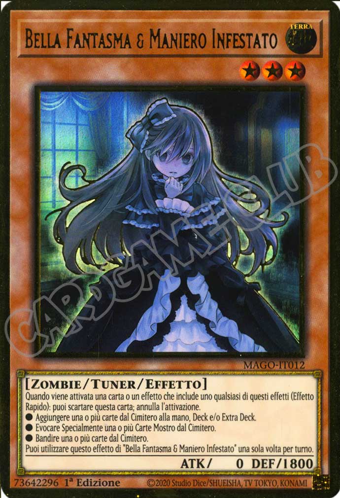 MAGO-IT012 Bella Fantasma & Maniero Infestato (Versione A) premium rara oro 1a Edizione (IT) -NEAR MINT-